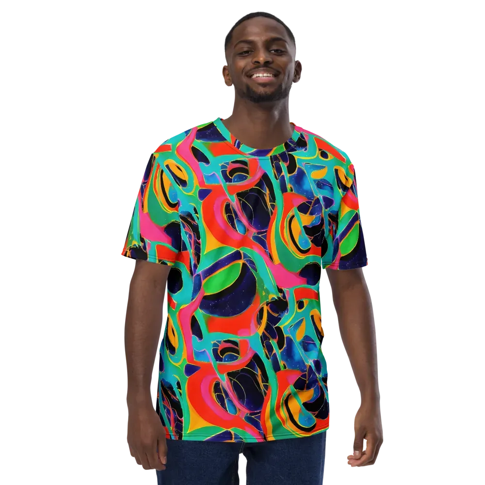 Color Collider on Men's Crew Neck T-Shirt — Front