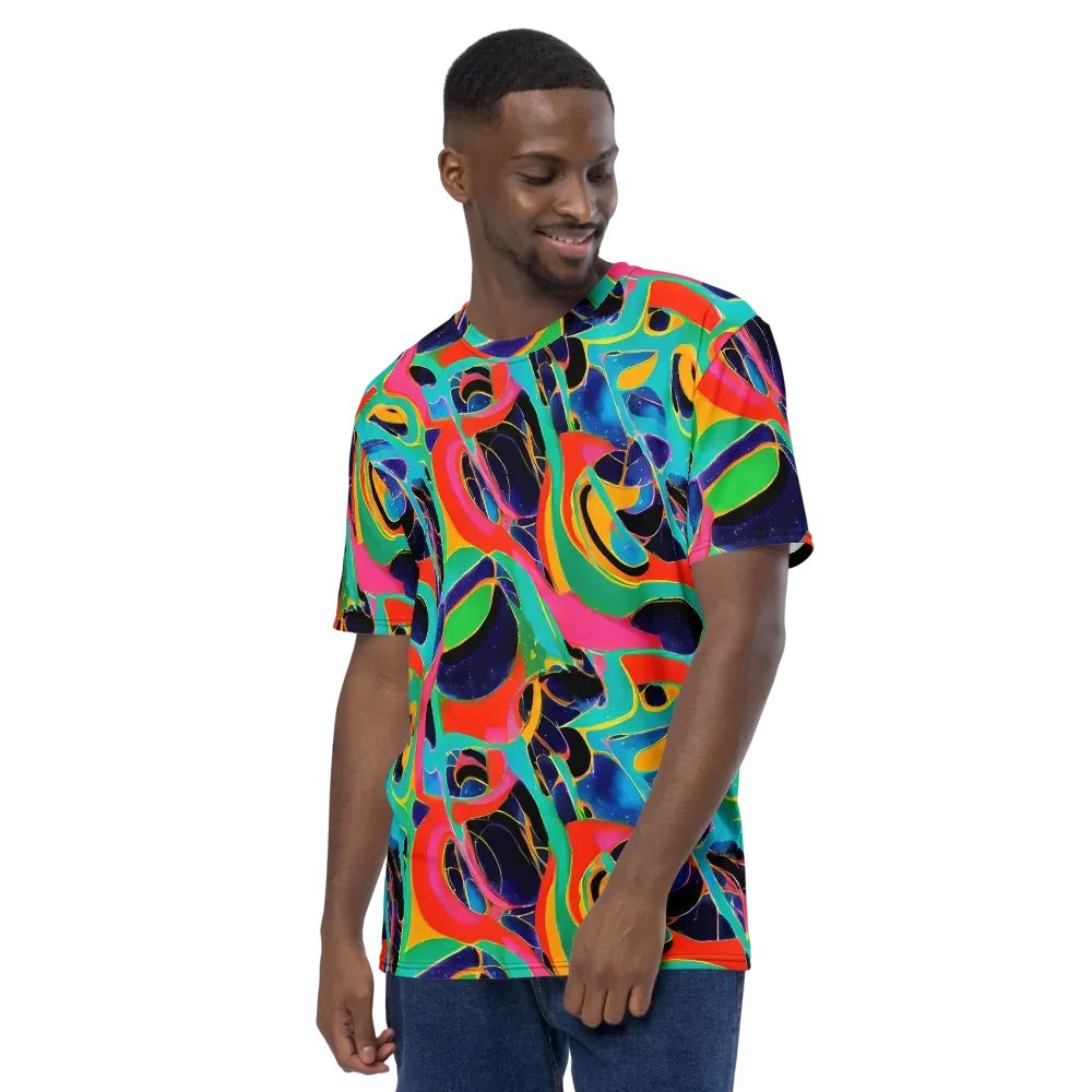 Color Collider on Men's Crew Neck T-Shirt — Left