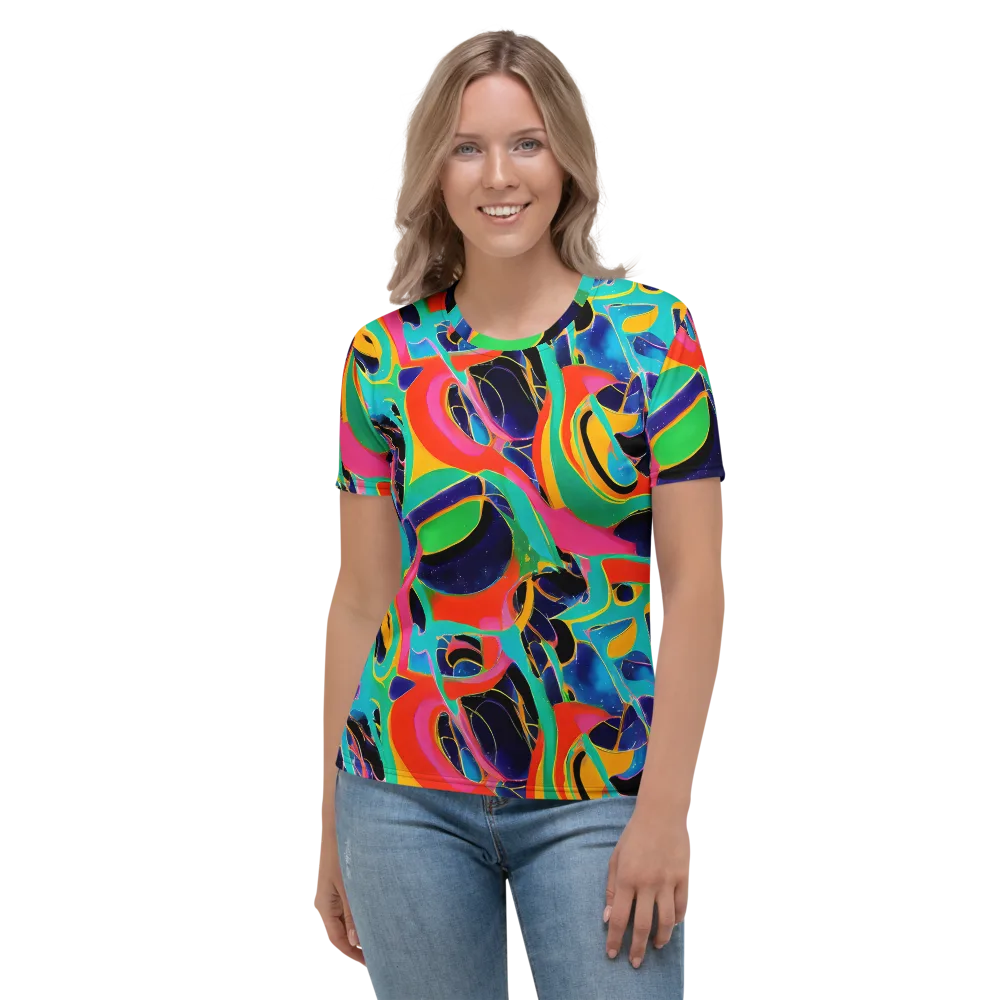 Color Collider on Women's Crew Neck T-Shirt — Front
