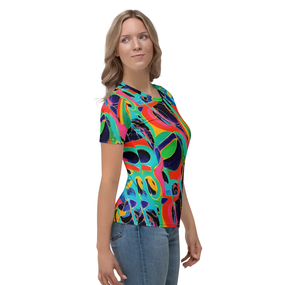 Color Collider on Women's Crew Neck T-Shirt — Right