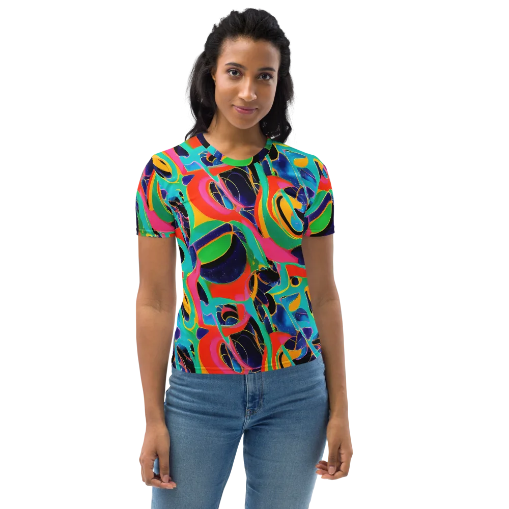 Color Collider on Women's Crew Neck T-Shirt — Front