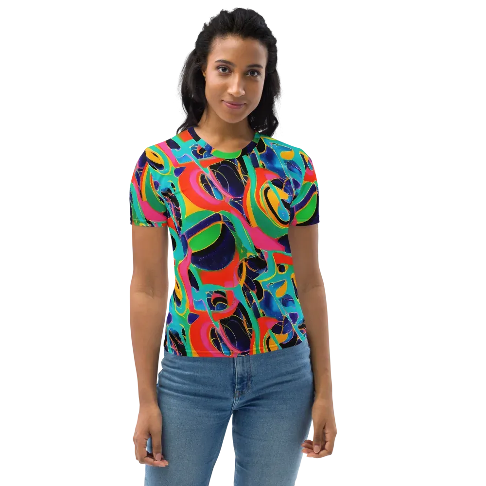 Color Collider on Women's Crew Neck T-Shirt — Front