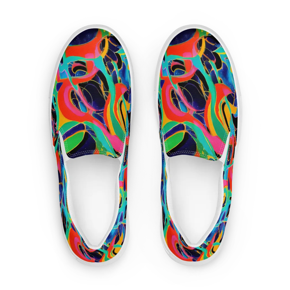 Color Collider on Women's Slip-On Canvas Shoes — Front