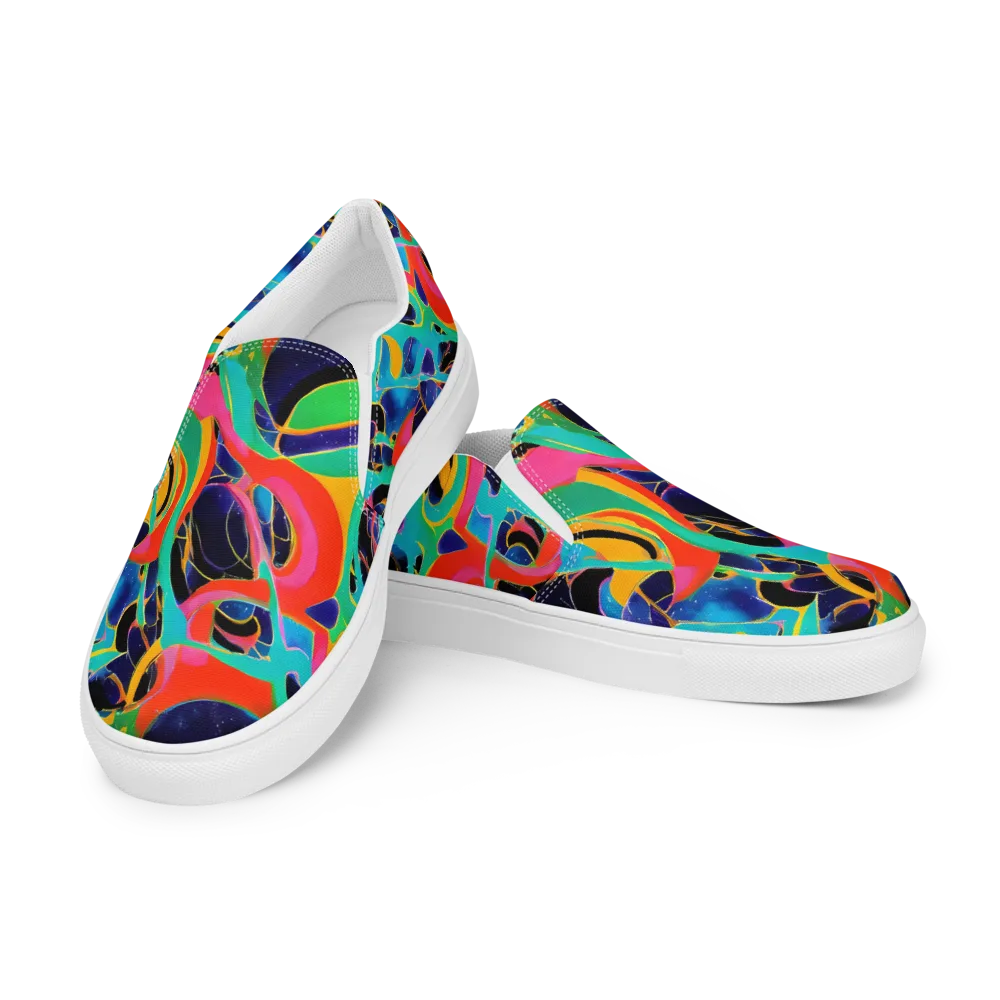 Color Collider on Women's Slip-On Canvas Shoes — Left Front