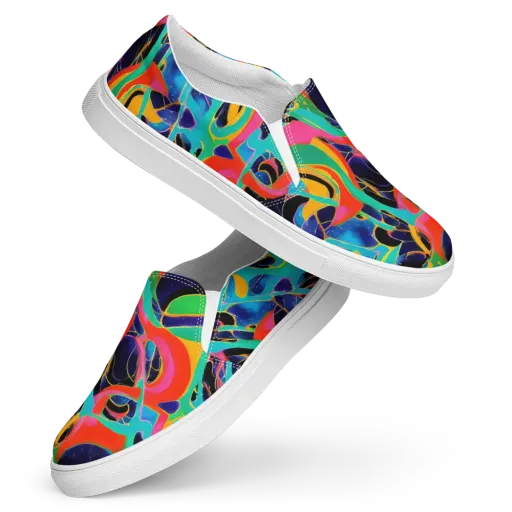 Color Collider on a Women's Slip-On Canvas Shoes