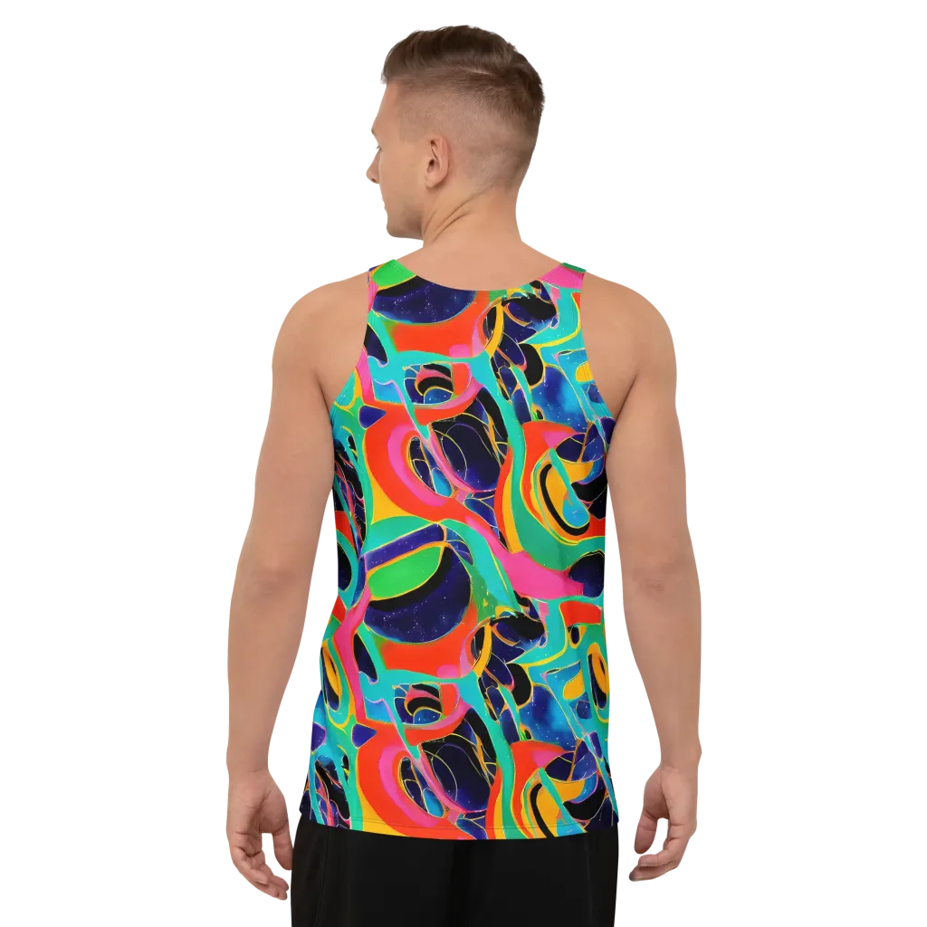 Color Collider on Men's Tank Top — Back