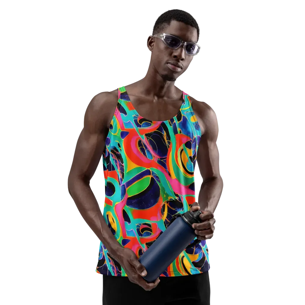 Color Collider on Men's Tank Top — Front