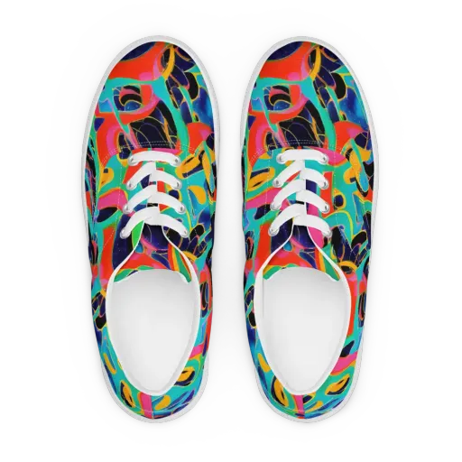 Color Collider on a Men's Lace-Up Canvas Shoes