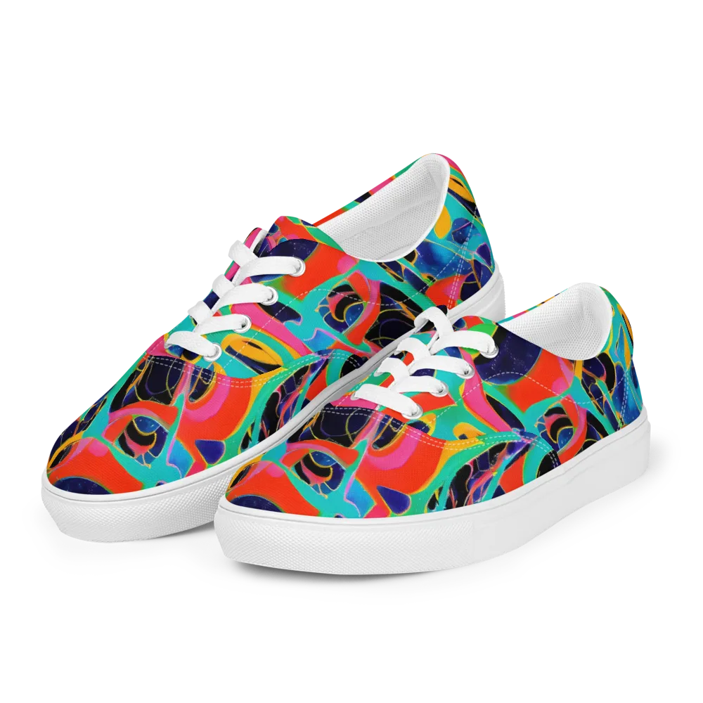 Color Collider on Men's Lace-Up Canvas Shoes — Left Front