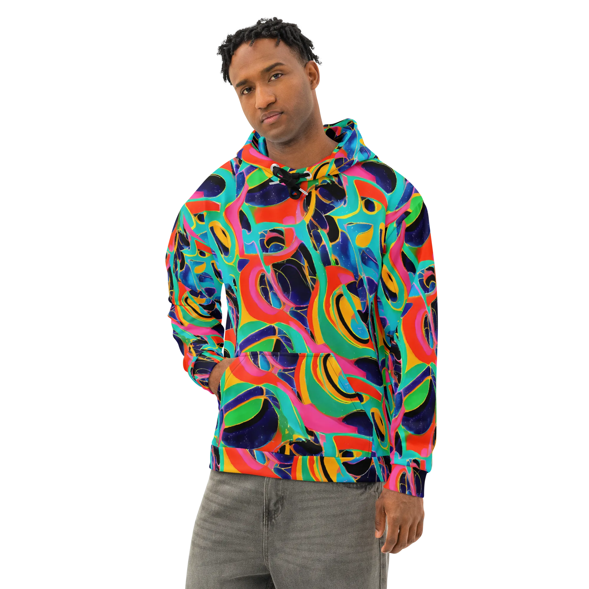 Color Collider on Cotton Hoodie — Left Front