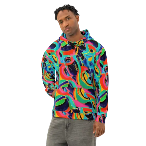 Color Collider on a Cotton Hoodie