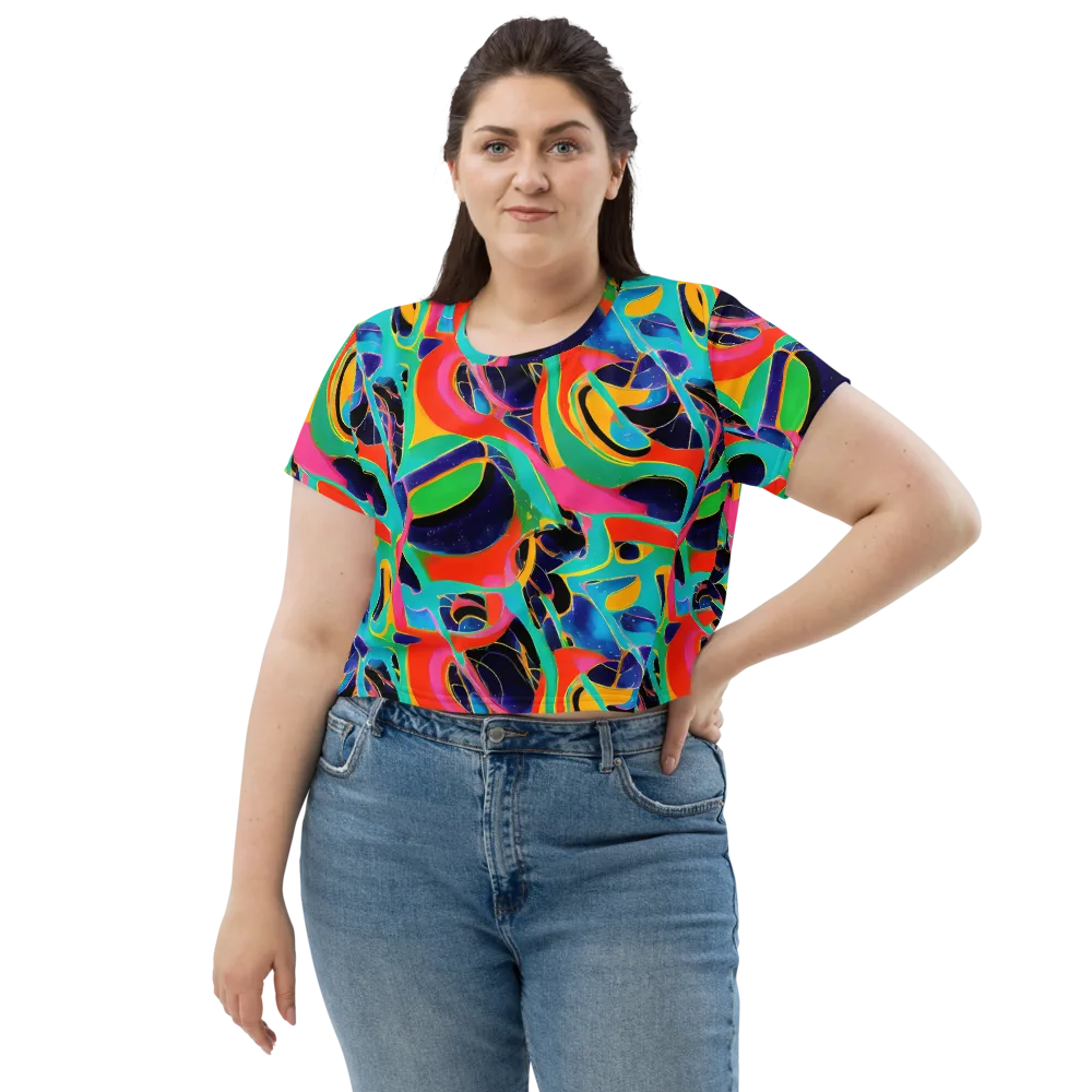 Color Collider on Crop Tee — Front