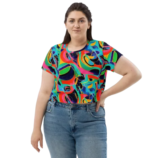 Color Collider on a Crop Tee