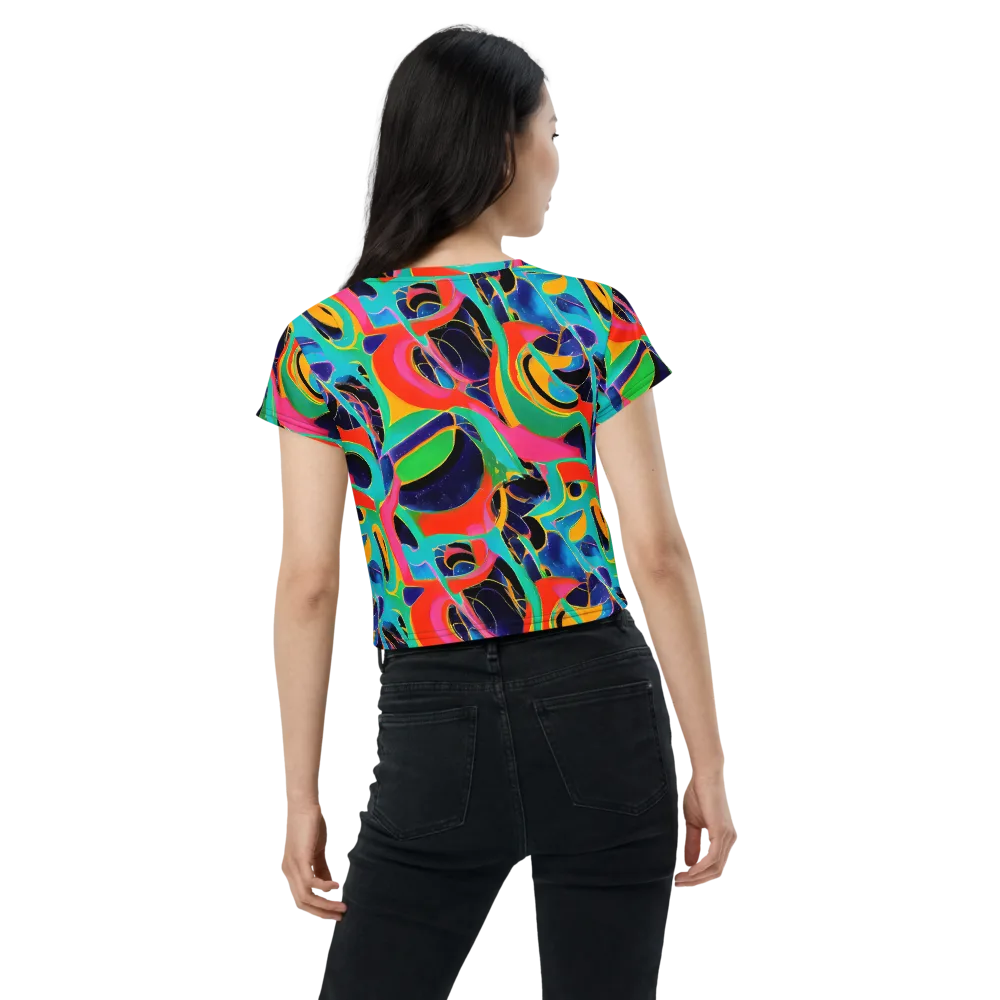 Color Collider on Crop Tee — Back