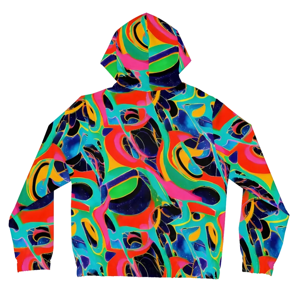 Color Collider on Women's Full-Zip Hoodie — Back