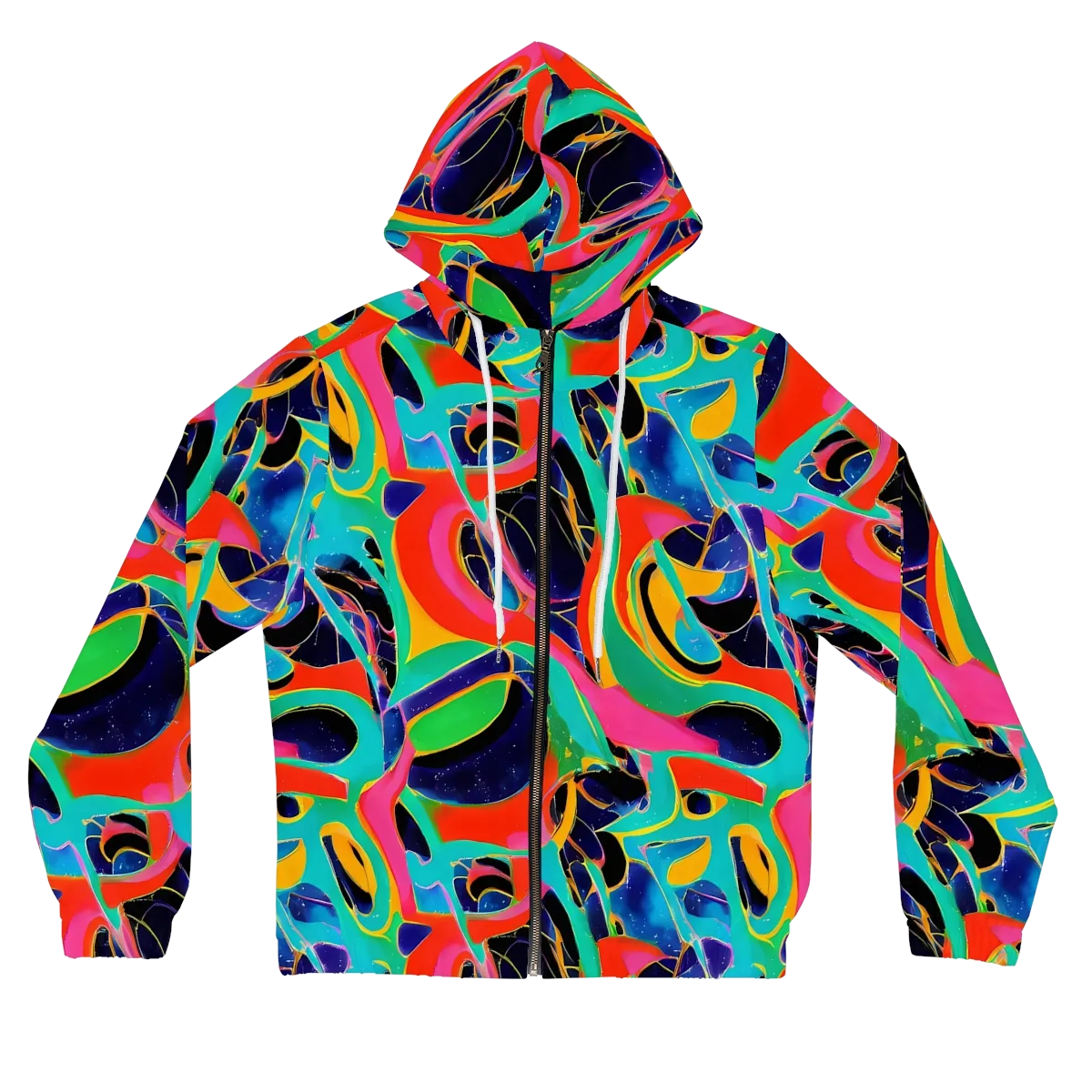 Color Collider on Women's Full-Zip Hoodie — Front