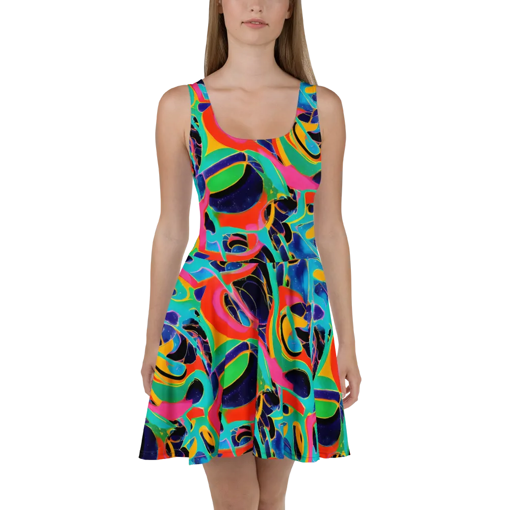 Color Collider on Skater Dress — Front