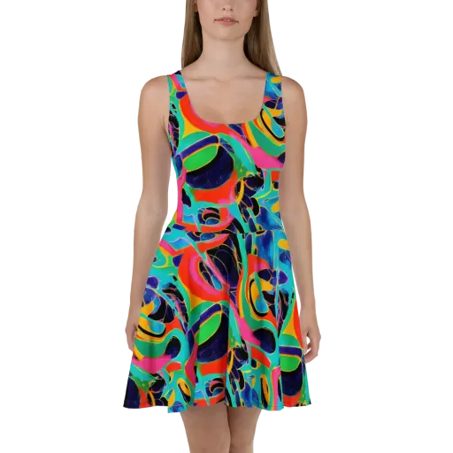 Color Collider on a Skater Dress