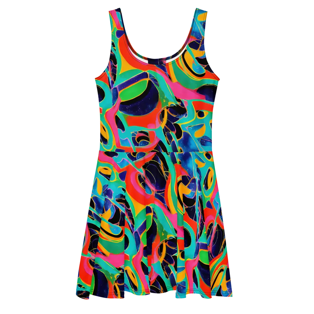 Color Collider on Skater Dress — Front