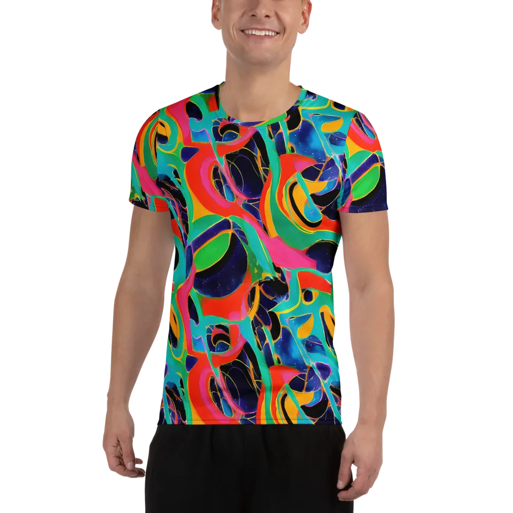 Color Collider on Men's Athletic T-Shirt — Front