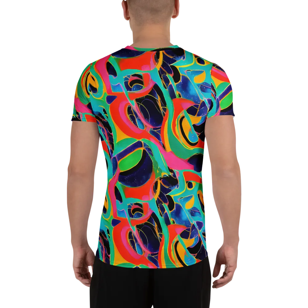Color Collider on Men's Athletic T-Shirt — Back