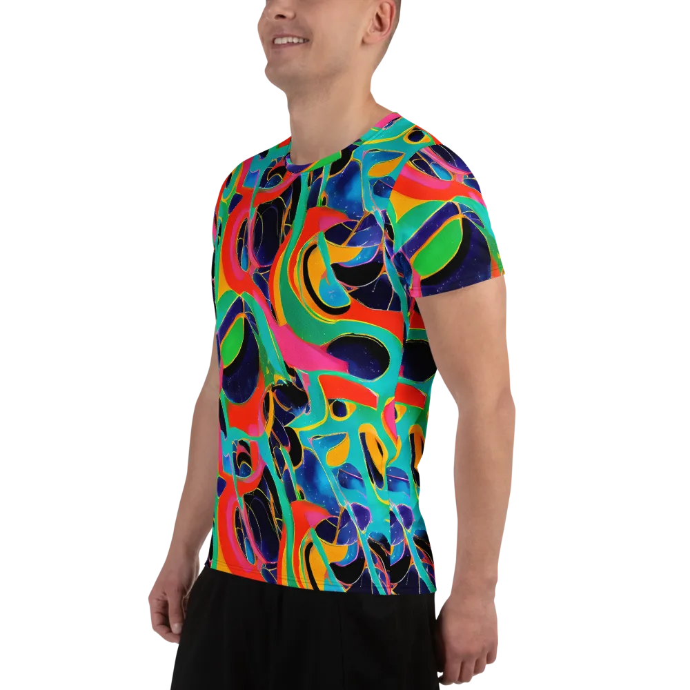 Color Collider on Men's Athletic T-Shirt — Left