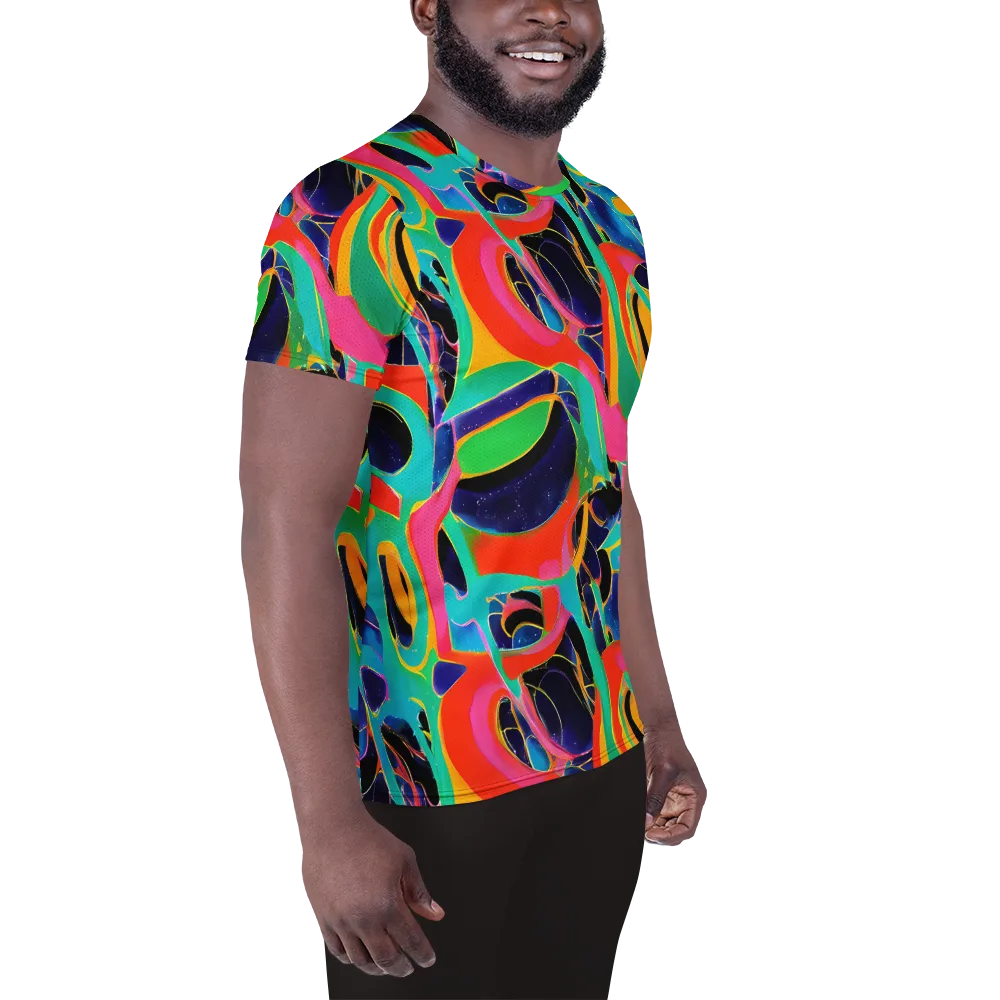 Color Collider on Men's Athletic T-Shirt — Right
