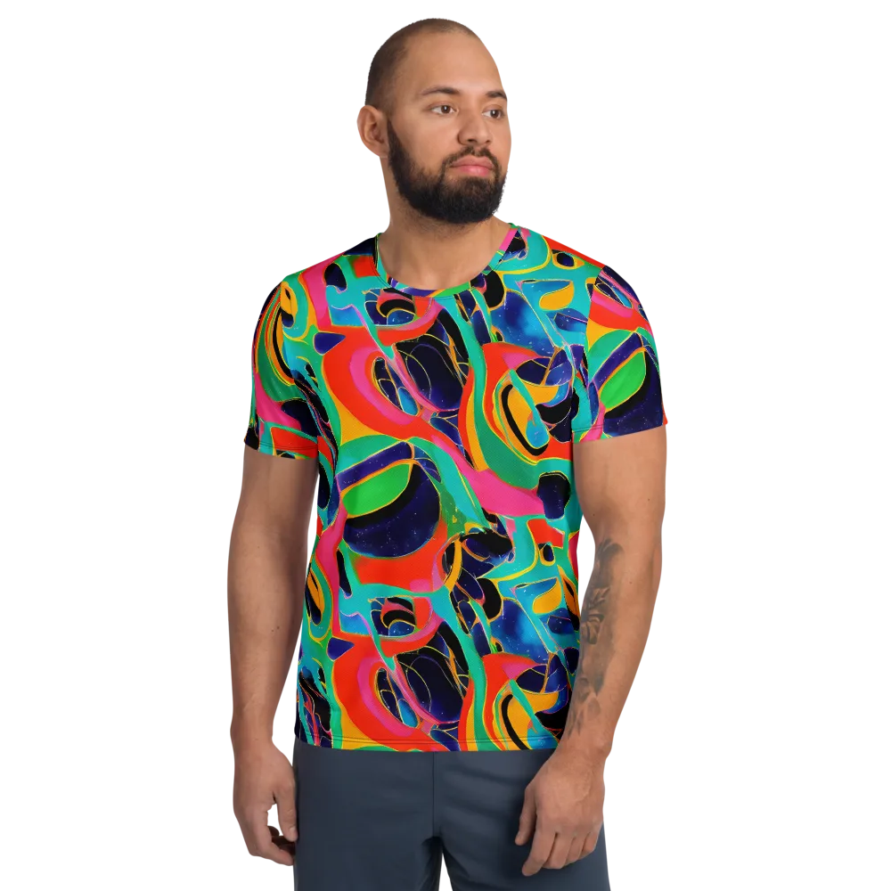 Color Collider on Men's Athletic T-Shirt — Front