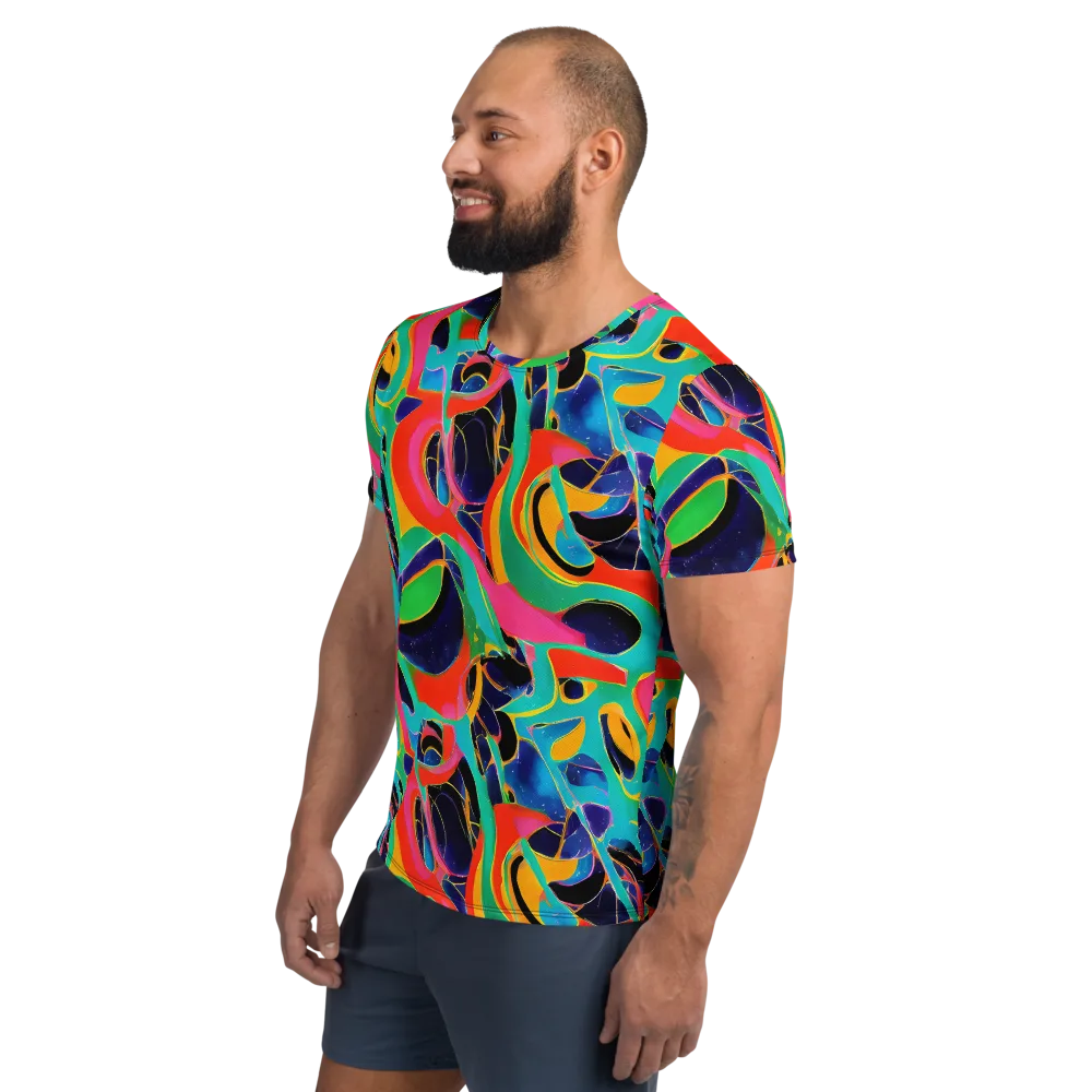 Color Collider on Men's Athletic T-Shirt — Left