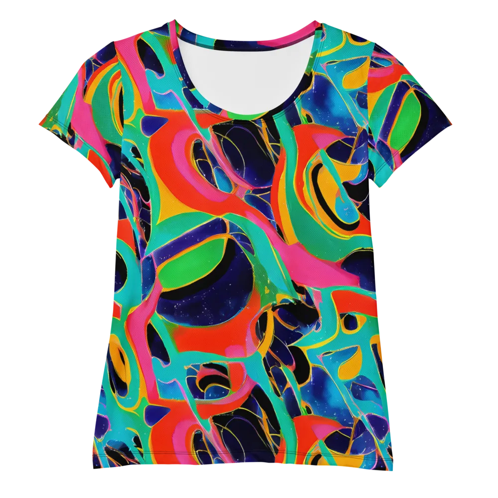Color Collider on Women's Athletic T-Shirt — Front