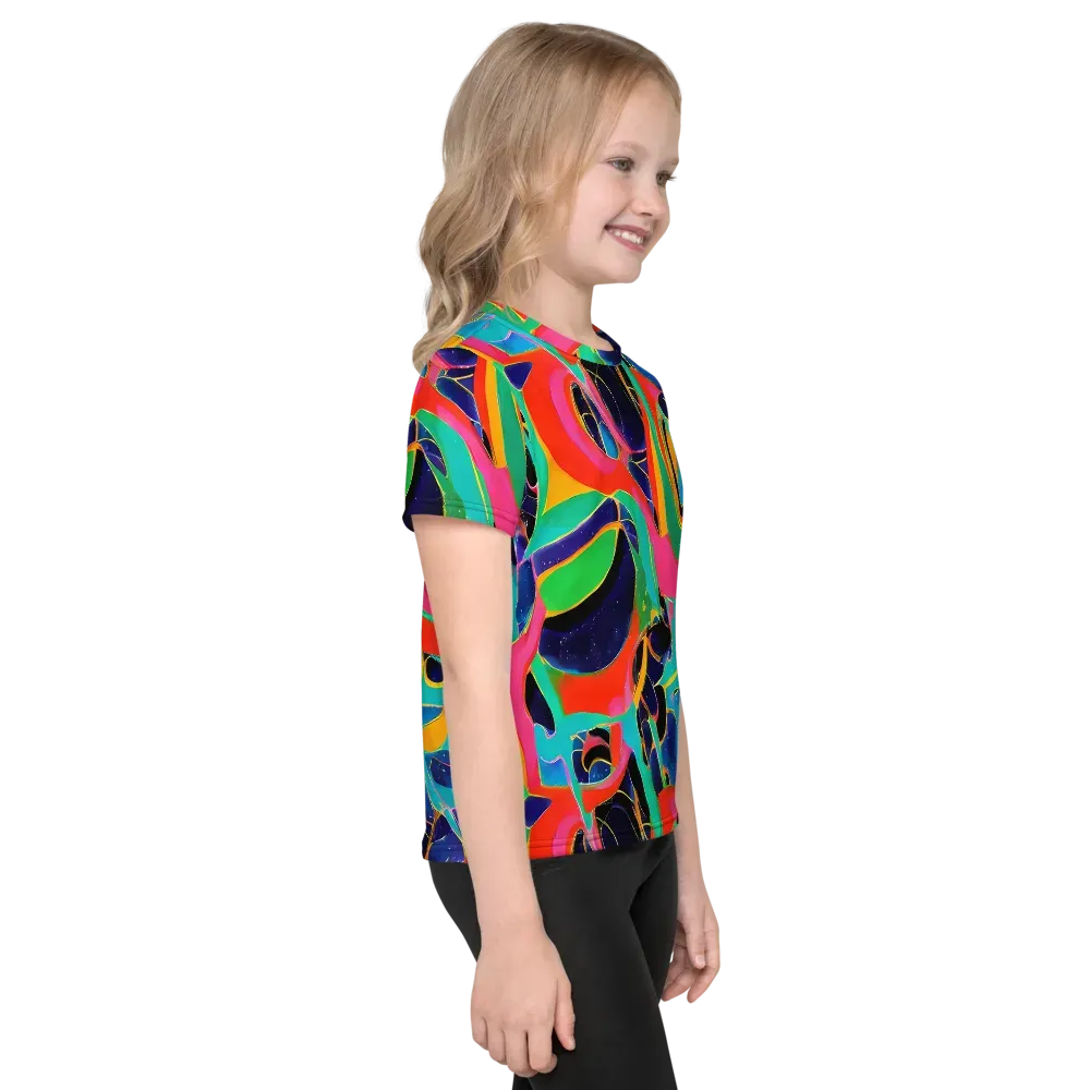 Color Collider on Kids Crew Neck T-Shirt — Right