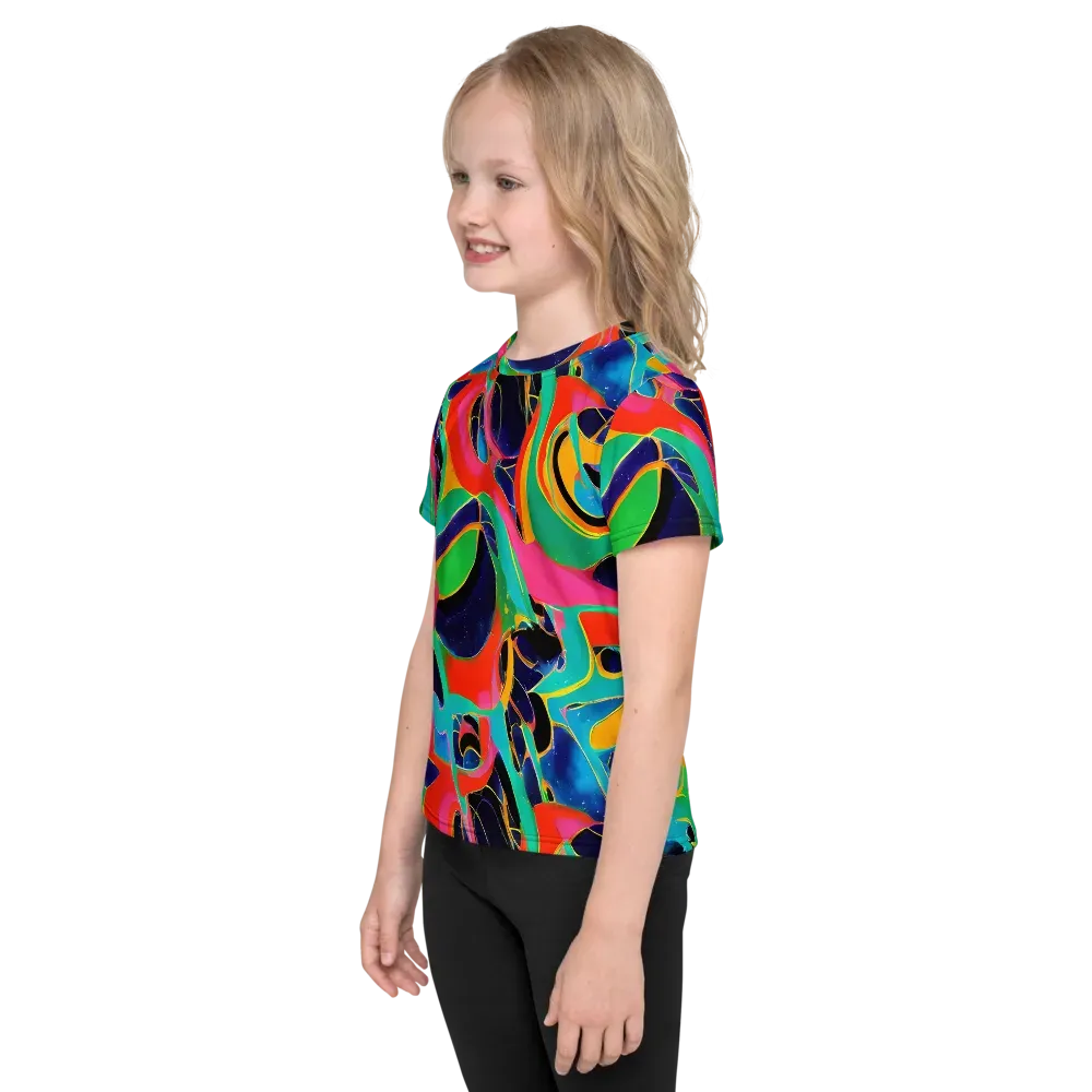 Color Collider on Kids Crew Neck T-Shirt — Left