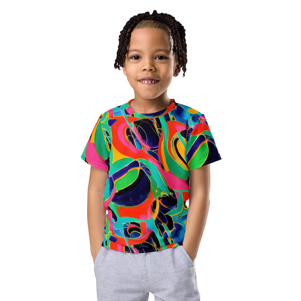 Color Collider on Kids Crew Neck T-Shirt — Front