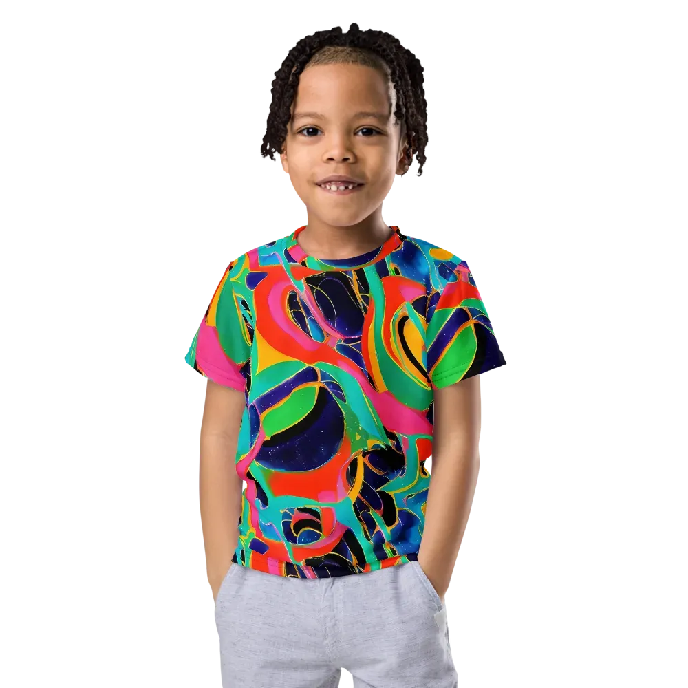 Color Collider on Kids Crew Neck T-Shirt — Front