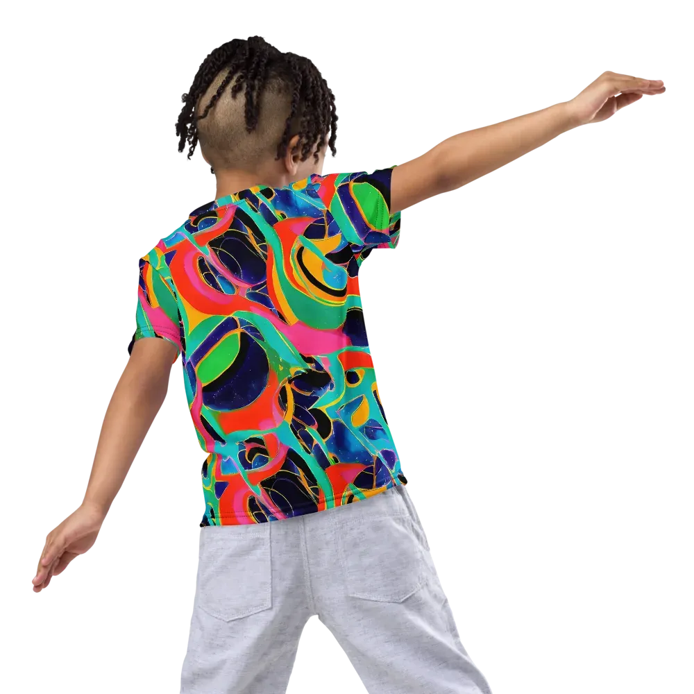 Color Collider on Kids Crew Neck T-Shirt — Back