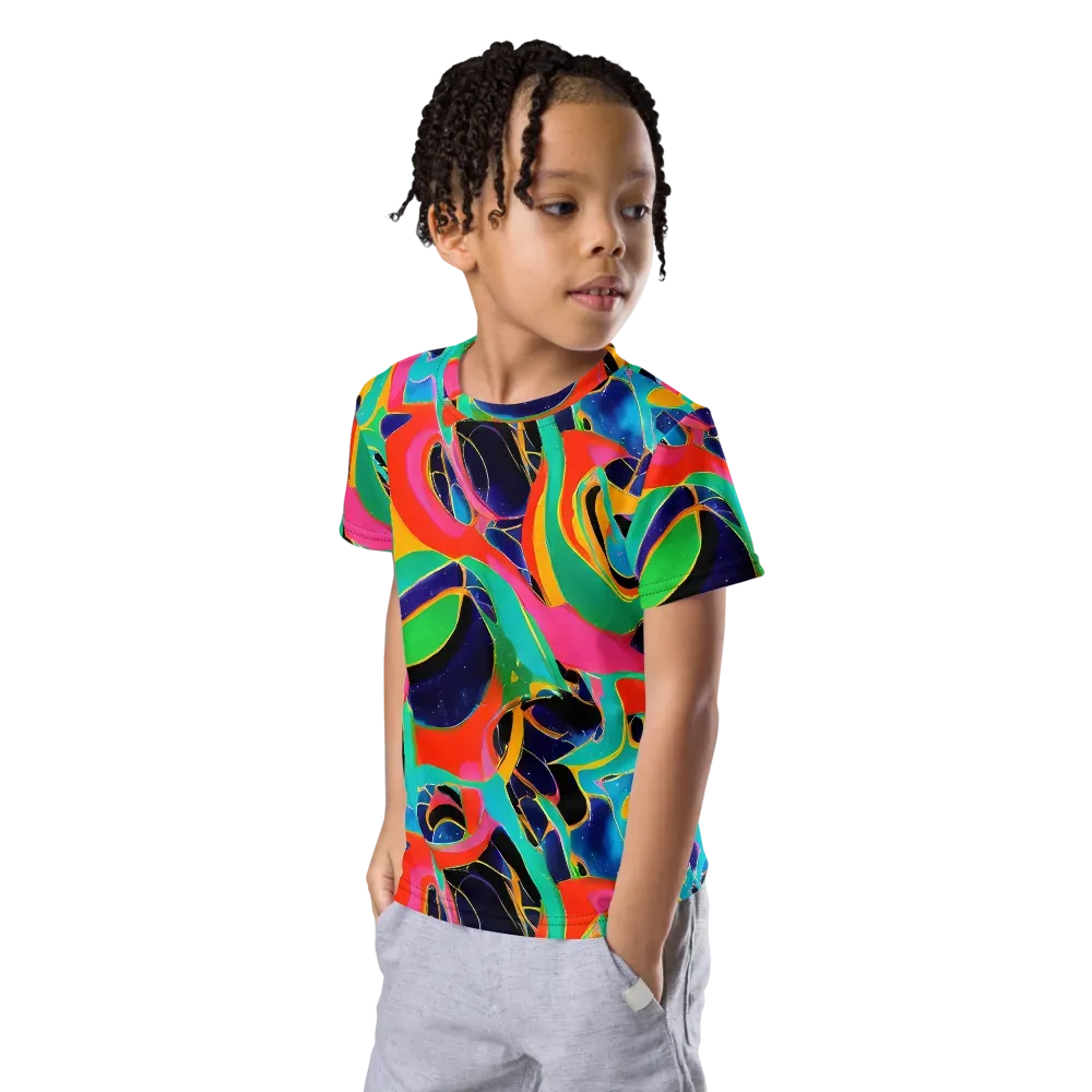 Color Collider on Kids Crew Neck T-Shirt — Left Front