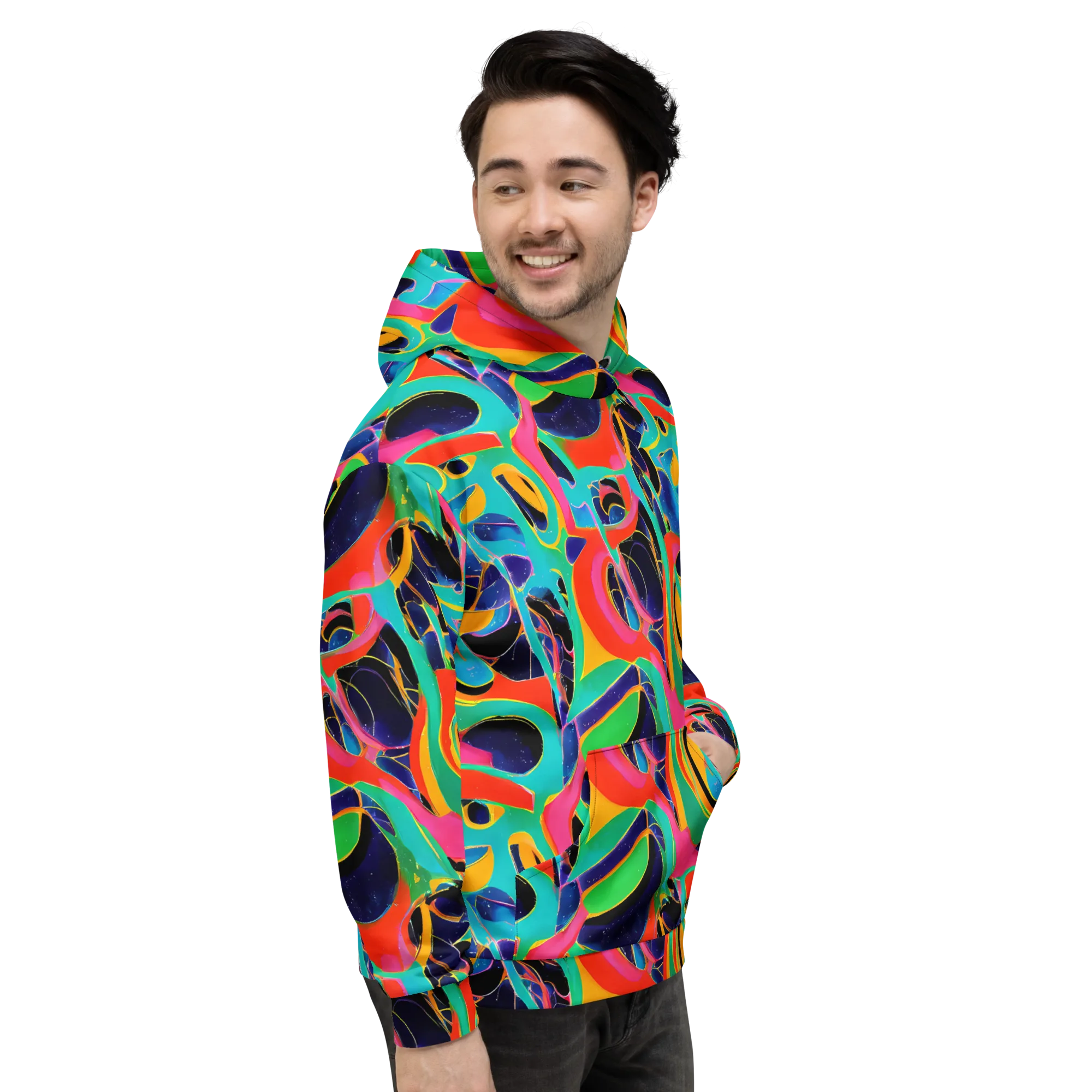 Color Collider on Hoodie — Right