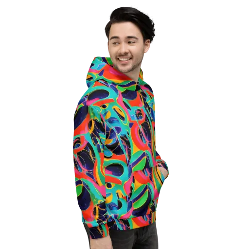 Color Collider on a Hoodie