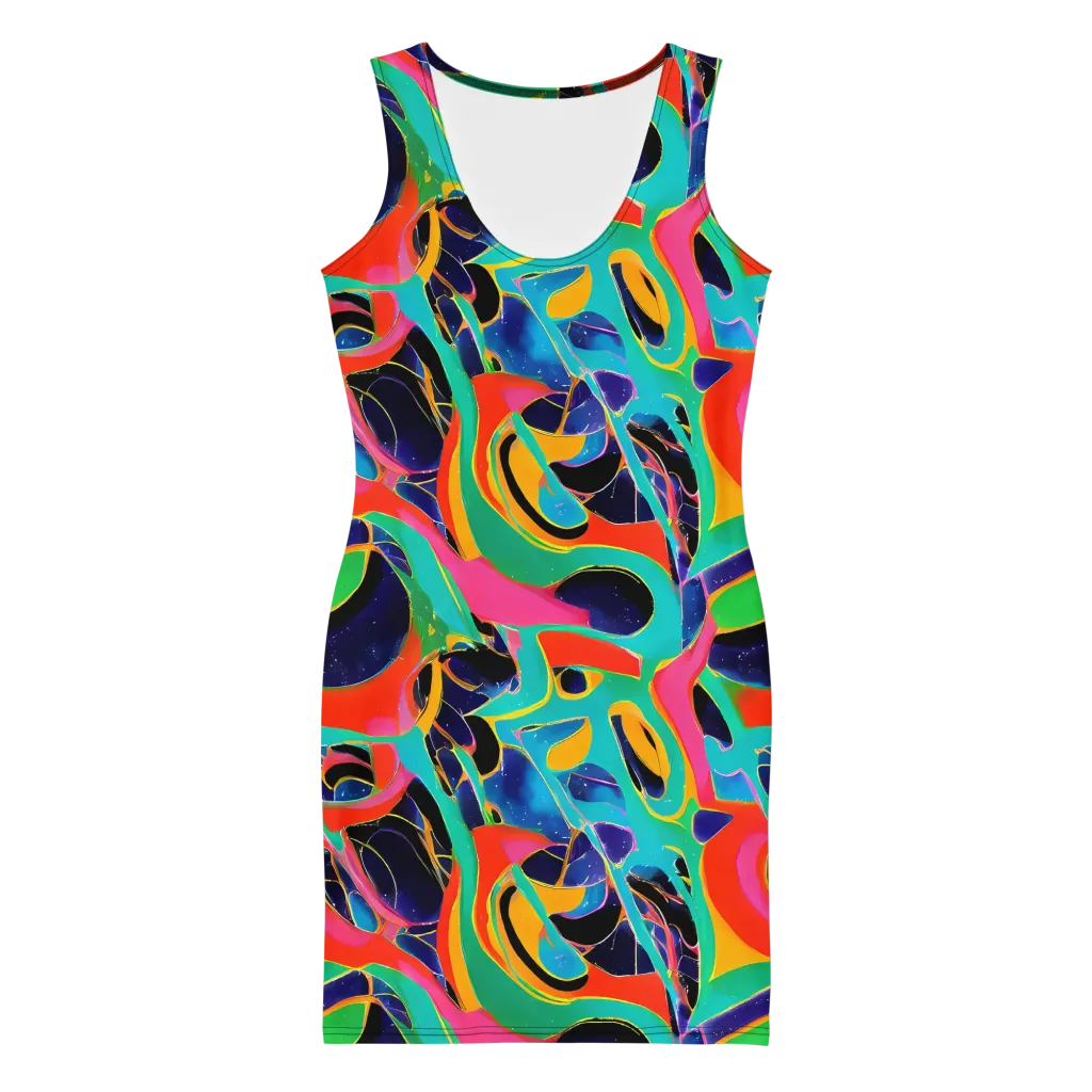 Color Collider on Bodycon Dress — Front