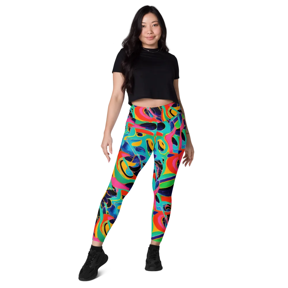 Color Collider on Leggings with Pockets — Front