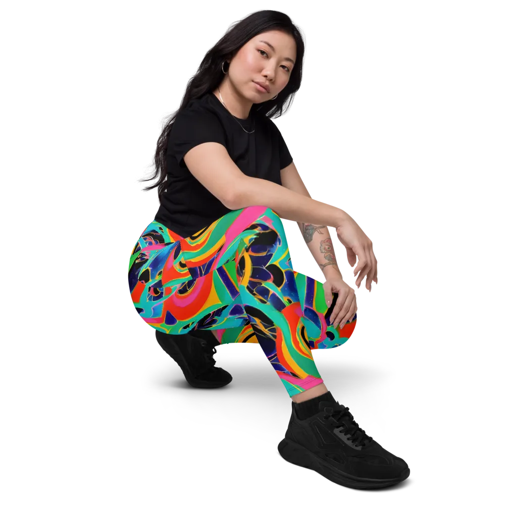 Color Collider on Leggings with Pockets — Right Front