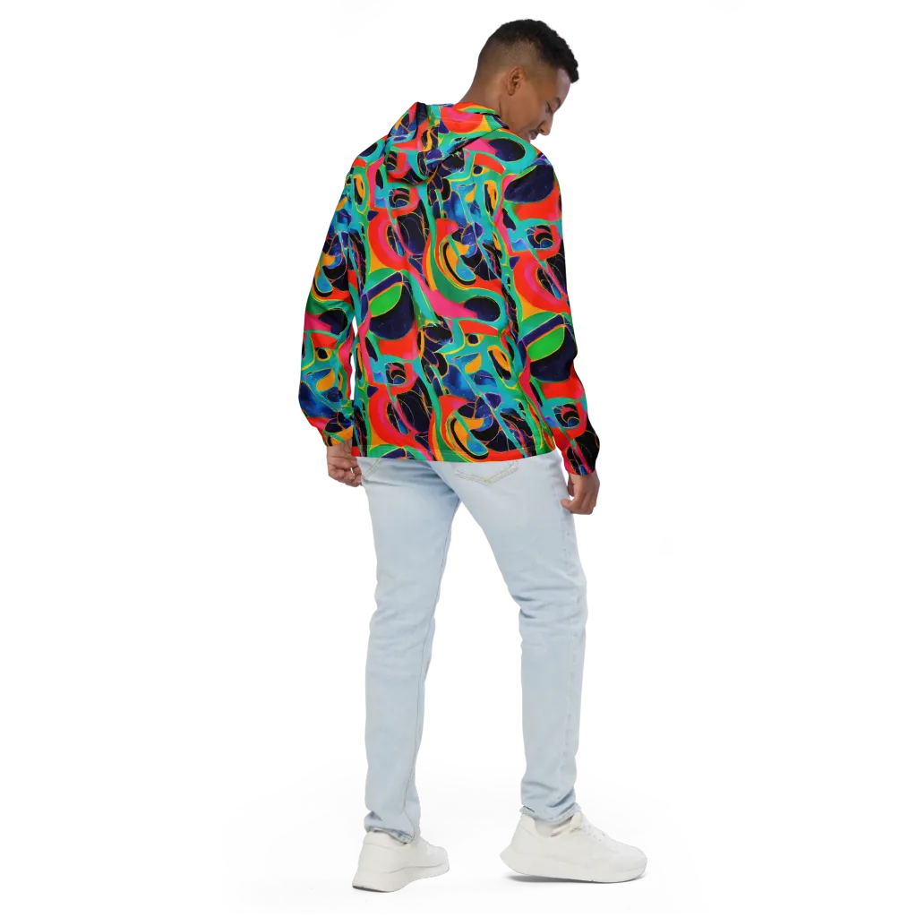 Color Collider on Men's Windbreaker — Back