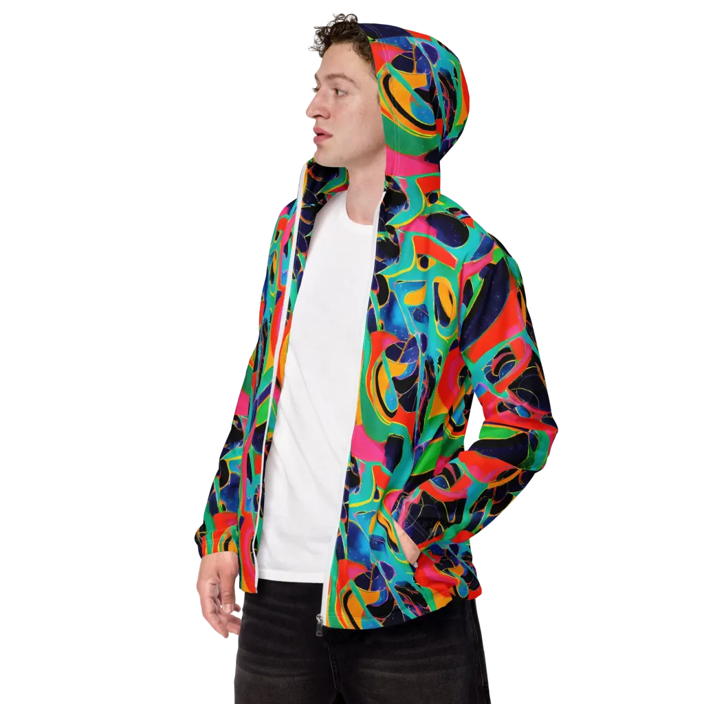 Color Collider on Men's Windbreaker — Left Front