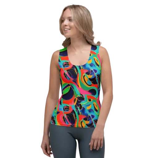 Color Collider on a Women's Tank Top