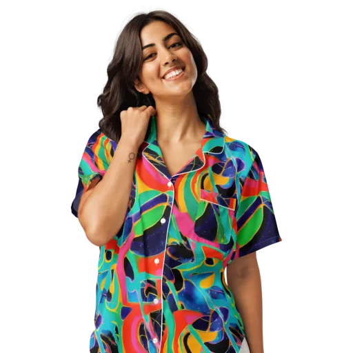 Color Collider on a Women's Short Sleeve Pajama Top
