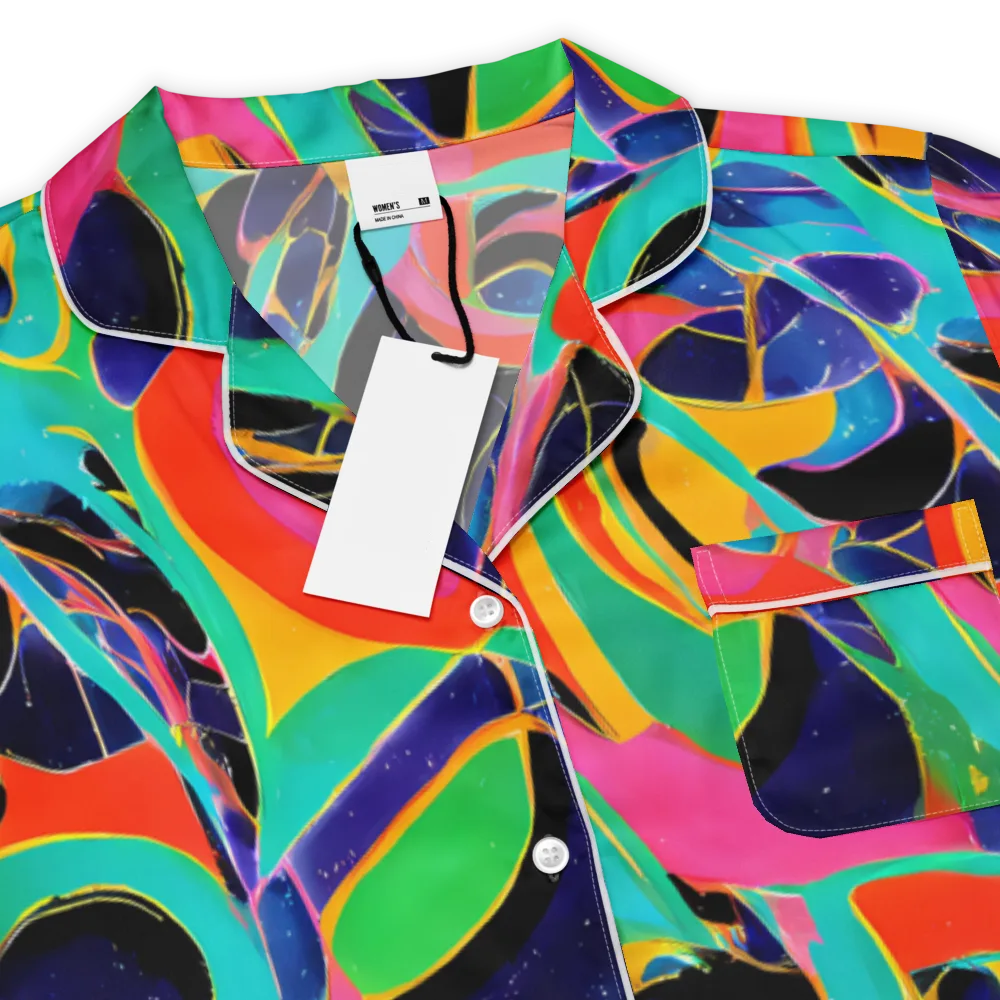 Color Collider on Women's Short Sleeve Pajama Top — Product details