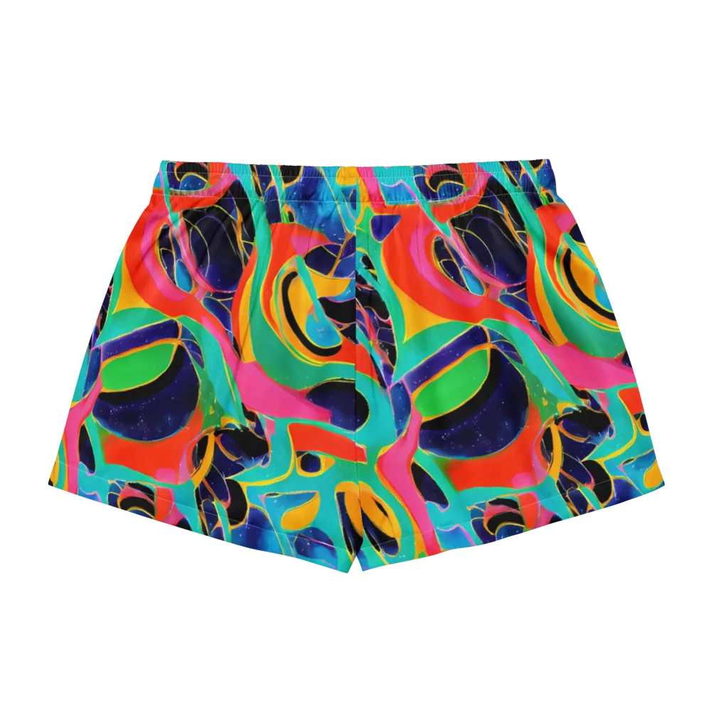 Color Collider on Women's Pajama Shorts — Back