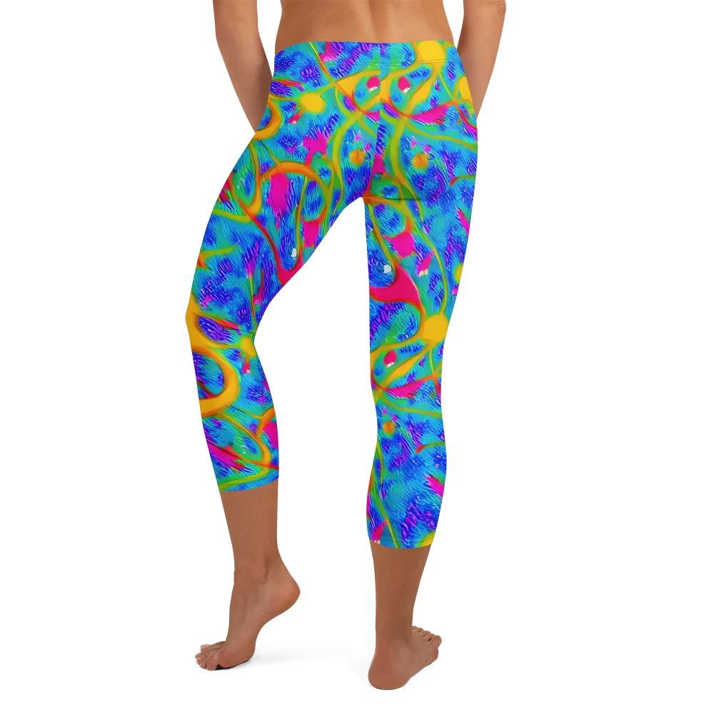 Vivid Mirage on Capri Leggings — Back