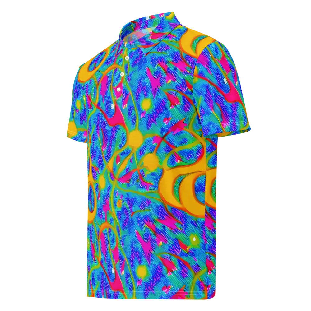 Vivid Mirage on Men's Slim Fit Polo Shirt — Left Front