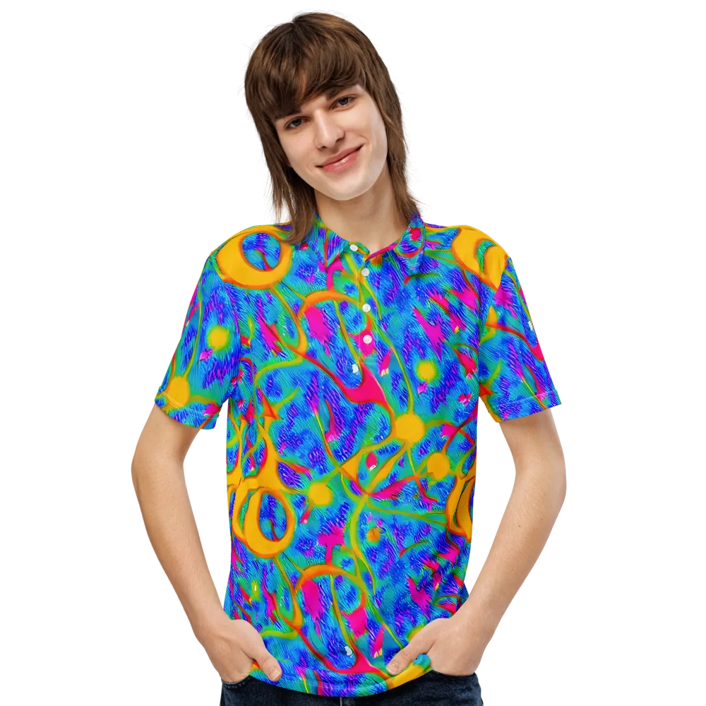 Vivid Mirage on Men's Slim Fit Polo Shirt — Front